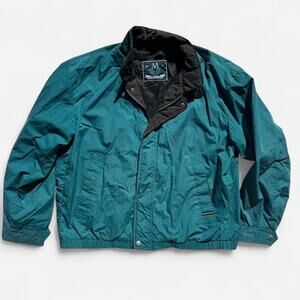 Members only teal windbreaker jacket